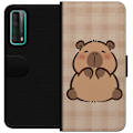 Miniatyrbillede 1 af 3: Huawei P smart 2021 Tegnebogsetui Mobilskal kawaii capybara flera figurer japansk stil