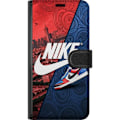Miniatyrbild 3 av 3: Apple iPhone XR Plånboksfodral Nike Logotyp Röd Blå Sneaker Stil Sport Fashion Populärt Swoosh Motiv Träningskläder Grafisk Ikon