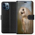 Miniatyrbillede 1 af 3: Apple iPhone 12 Pro Tegnebogsetui Ugle Nysgerrig Blik Fuglemotiv Skov Natur Grafisk Design Populært Motiv Dyr Tema Dekoration