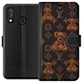 Miniatyrbillede 1 af 3: Samsung Galaxy A40 Tegnebogsetui Louis Vuitton Teddybjørn Mønster Luksus Mode Design Populært Motiv Mode Trend Luksuriøse Accessories