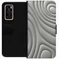 Miniatyrbillede 1 af 3: Huawei P40 Tegnebogsetui Sølvbølger