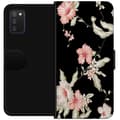 Kompatibelt Plånboksfodral till Samsung Galaxy A03s Floral Pattern Black