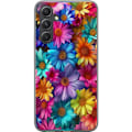Miniatyrbild 1 av 3: Samsung Galaxy S24+ Genomskinligt Skal Gerbera Blommor Färgglad Dekor Blommotiv Populärt Heminredning Färg Rik Väggkonst Design