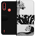 Miniatyrbillede 1 af 3: Motorola Moto E7 Power Tegnebogsetui Leopard Faces