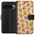Miniatyrbillede 1 af 3: Google Pixel 9 Pro XL Tegnebogsetui Kawaii capybara mobilcover med flere søde figurer
