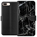 Miniatyrbillede 1 af 3: Apple iPhone 8 Plus Tegnebogsetui Sort marmor