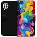 Miniatyrbild 1 av 3: Huawei P40 lite Plånboksfodral Color Splash Abstrakt Konst Design Färgstarkt Mönster Modern Populär Väggkonst Grafiskt Trend