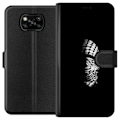 Pikkukuva 1 / 3: Xiaomi Poco X3 NFC Lompakkokotelo Keffiyeh-kuviointi - klassinen palestiinalainen mustavalkoinen shaali, jolla on kulttuurinen merkitys