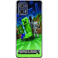 Pikkukuva 1 / 3: Motorola Moto G73 Läpinäkyvä kuori Minecraft Creeper mobilskal i klassisk grön pixelstil
