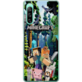 Pikkukuva 1 / 3: Sony Xperia 10 IV Läpinäkyvä kuori Minecraft-matkapuhelinkotelo metsällä ja pikselityylisillä hahmoilla