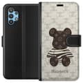 Kompatibelt Plånboksfodral till Samsung Galaxy A32 5G Bearbrick Design Toy Figur Samlar
