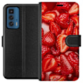 Pikkukuva 1 / 3: Motorola Edge 20 Pro Lompakkokotelo Mansikkakuviointi - makea