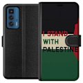 Miniatyrbild 1 av 3: Motorola Edge 20 Pro Plånboksfodral Stand with Palestine – solidaritetsdesign med starkt budskap