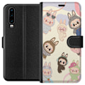 Miniatyrbillede 1 af 3: Huawei P30 Tegnebogsetui Labubu Pop Mart Samling Motiv Figur Samling Design Populært Art Toy Pop Mart Kreativ Grafisk