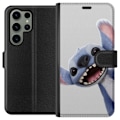 Miniatyrbillede 1 af 3: Samsung Galaxy S23 Ultra Tegnebogsetui Stitch i fart - Kawaii-design til fans & børn