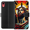 Pikkukuva 1 / 3: Apple iPhone XR Lompakkokotelo Jeesus ja Kortti - uskonnollinen motiivi syvällä symboliikalla