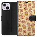 Miniatyrbillede 1 af 3: Apple iPhone 15 Plus Tegnebogsetui Kawaii capybara mobilcover med flere søde figurer
