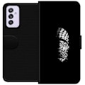 Miniatyrbillede 1 af 3: Samsung Galaxy A82 5G Tegnebogsetui Keffiyeh-mønster - klassisk sort-hvid palæstinensisk tørklæde med kulturel betydning