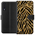 Miniatyrbillede 1 af 3: Samsung Galaxy A50 Tegnebogsetui Guld & Glitter