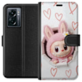 Miniatyrbillede 1 af 3: OnePlus Nord N300 Tegnebogsetui Labubu Hjerte Baggrund Pop Mart Kærlighed Tema Karakter Design Populært Motiv Samlerfigur Kunst Legetøj Serie