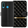 Miniatyrbillede 1 af 3: Huawei P30 lite Tegnebogsetui Luksus Sort