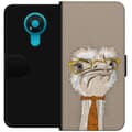 Kompatibelt Plånboksfodral till Nokia 3.4 Beige strutsprofessor beige