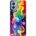 Miniatyrbild 1 av 3: Motorola Moto G53 Genomskinligt Skal Color Splash Abstrakt Konst Design Färgstarkt Mönster Modern Populär Väggkonst Grafiskt Trend