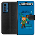 Miniatyrbillede 1 af 3: Motorola Edge 20 Pro Tegnebogsetui Minecraft Huler