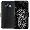 Miniatyrbilde 1 av 3: Samsung Galaxy S8 Lommeboketui Marmor Ananas