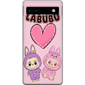 Pikkukuva 1 / 3: Google Pixel 6a Läpinäkyvä kuori Labubu Pink Monster