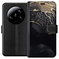Miniatyrbillede 1 af 3: Xiaomi 13 Ultra Tegnebogsetui Sort guld abstrakt