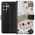 Pikkukuva 1 / 3: Samsung Galaxy S23 Ultra Lompakkokotelo Labubu Minimal Mood - Yksinkertainen ja tyylikäs hirviösuunnittelu