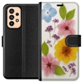 Miniatyrbillede 1 af 3: Samsung Galaxy A53 5G Tegnebogsetui Pressede blomster