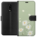Pikkukuva 1 / 3: OnePlus 6T Lompakkokotelo Papukaijanpaparit - kukallinen kuviointi ruotsalaiseen kesätyyliin