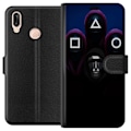 Pikkukuva 1 / 3: Huawei P20 lite Lompakkokotelo Squid Game Kausi 3 Uudet Ikoni Suosittu Sarja TV Motiivi Aasialainen Draama Trendikäs Graafinen Suunnittelu