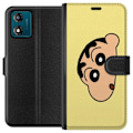 Miniatyrbillede 1 af 3: Motorola Moto E13 Tegnebogsetui Peeking Shinchan