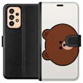 Miniatyrbillede 1 af 3: Samsung Galaxy A53 5G Tegnebogsetui line friends brown