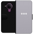 Miniatyrbillede 1 af 3: Nokia 5.4 Tegnebogsetui Lilla Blomminimalisme - stilfuldt blom