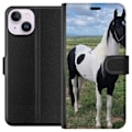 Miniatyrbild 1 av 3: Apple iPhone 14 Plånboksfodral Hästmagi – stiliserad häst i lugn färgskala