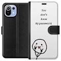 Miniatyrbild 1 av 3: Xiaomi Mi 11 Lite Plånboksfodral You Don’t Know My Password – edgy textmotiv med attityd
