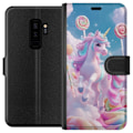 Miniatyrbillede 1 af 3: Samsung Galaxy S9+ Tegnebogsetui Enhjørning Candy Pastel Kawaii Motiv Sød Populær Farve Grafisk Trend Børne Motiv Fantasy Art