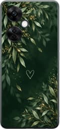 Kompatibelt Mobildeksel til OnePlus Nord CE 3 Lite Skogsblad grønn
