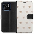 Miniatyrbillede 1 af 3: Xiaomi Redmi 10C Tegnebogsetui Teddybaggrund - søde teddybjørne mod en blød baggrund