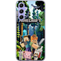 Pikkukuva 1 / 3: Samsung Galaxy A54 Läpinäkyvä kuori Minecraft-matkapuhelinkotelo metsällä ja pikselityylisillä hahmoilla