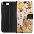 Pikkukuva 1 / 3: Apple iPhone 7 Plus Lompakkokotelo Kawaii capybara mobilskal med gulliga djurmotiv