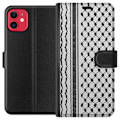 Miniatyrbillede 1 af 3: Apple iPhone 11 Tegnebogsetui Palæstinensisk mønster - inspireret af traditionel stil keffiyeh-stof