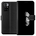 Pikkukuva 1 / 3: Xiaomi Redmi 10 Lompakkokotelo Keffiyeh-kuviointi - klassinen palestiinalainen mustavalkoinen shaali, jolla on kulttuurinen merkitys