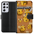 Pikkukuva 1 / 3: Samsung Galaxy S21 Ultra 5G Lompakkokotelo Minecraft Bi