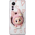 Pikkukuva 1 / 3: Xiaomi 12 Lite Läpinäkyvä kuori Labubu Sydän Taustakuva Pop Mart Rakkausteema Hahmodesign Suosittu Motiivi Keräilytaideteossarja