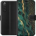 Kompatibel Tegnebogsetui til Sony Xperia 10 V Smaragdvild grøn